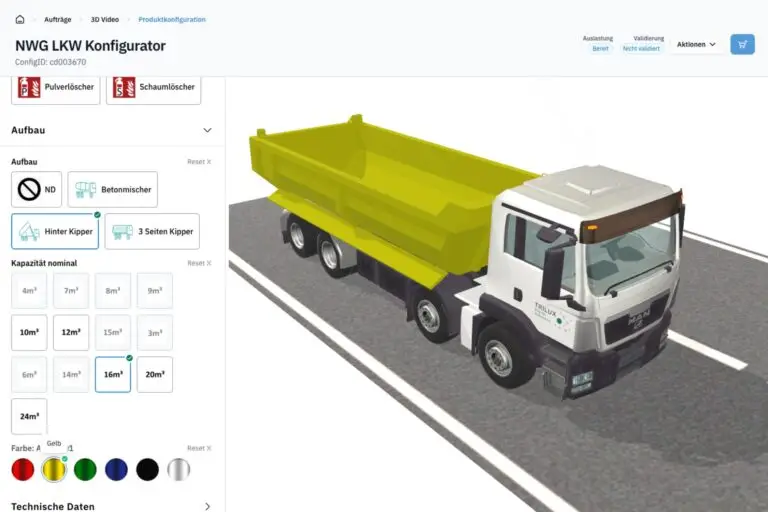 3D Konfigurator networker variant LKW